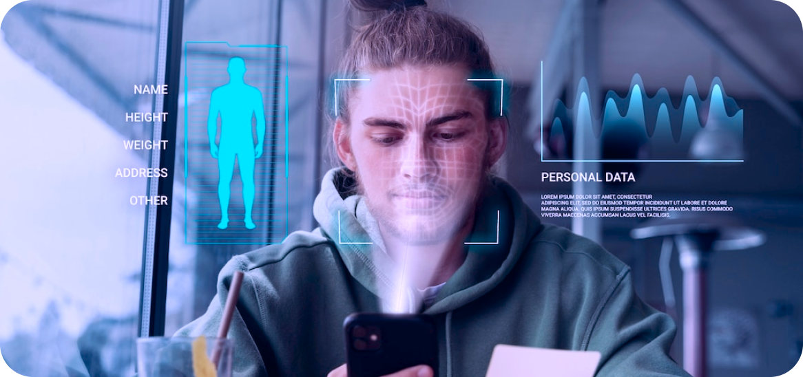AI-driven screening interface analyzing public data and candidate profiles