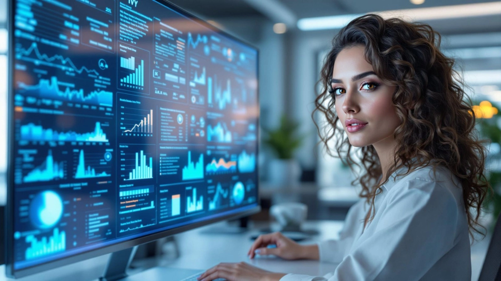 Analyst reviewing candidate analytics dashboards in IVY, illustrating Octopyd’s culture-fit and final evaluation